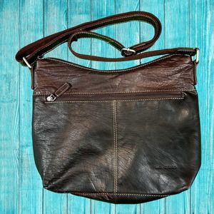 Jack Georges Voyager Hobo Bag Crossbody 11 x 10 x 3.25 Genuine Leather